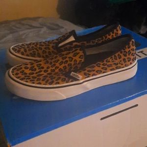 Vans cheetah print shoes